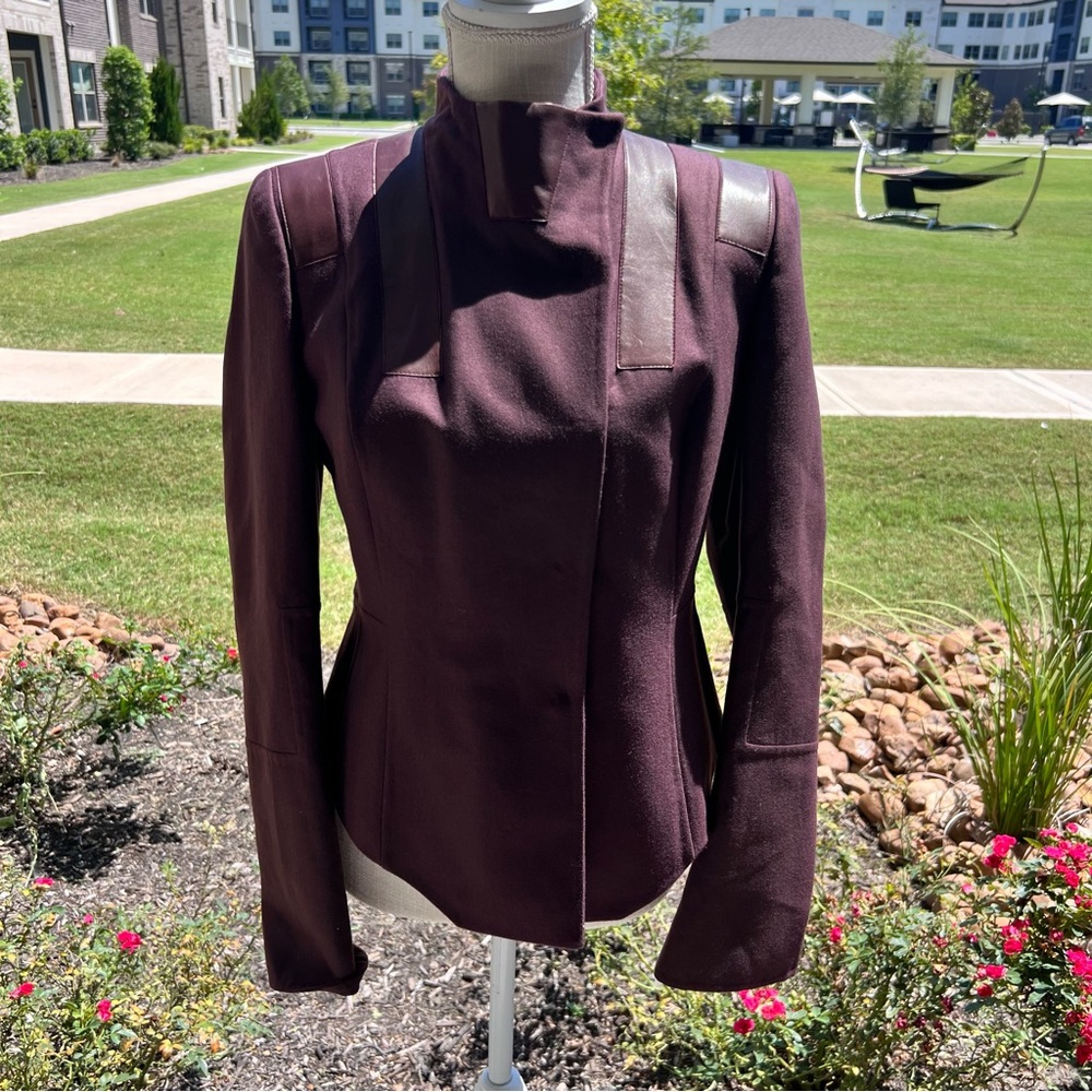 AKRIS Cashmere Elegant Women's Burgundy Jacket Blazer